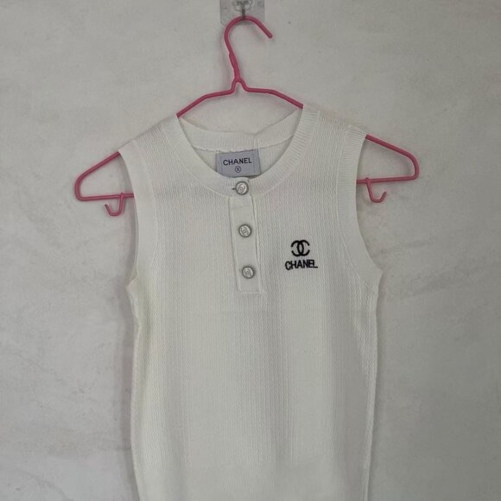 Chanel Cream Buttoned Camisole